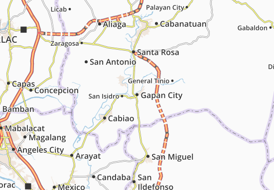 Mapa Gapan City