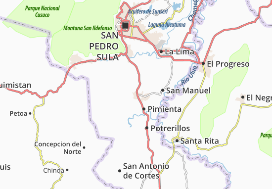Karte Stadtplan Villanueva