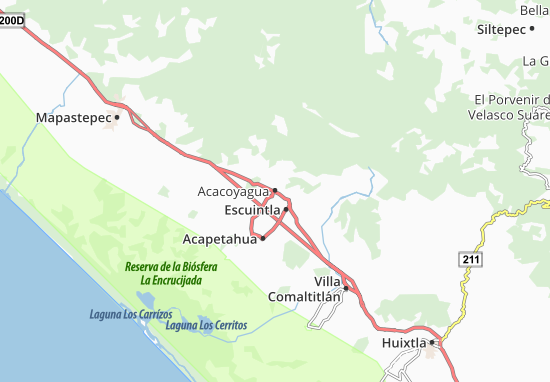 Karte Stadtplan Acacoyagua