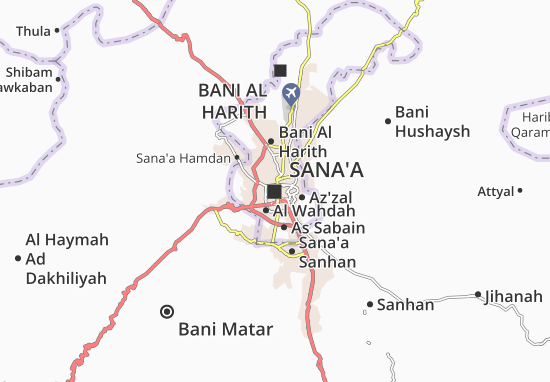 Karte Stadtplan Sana&#x27;a