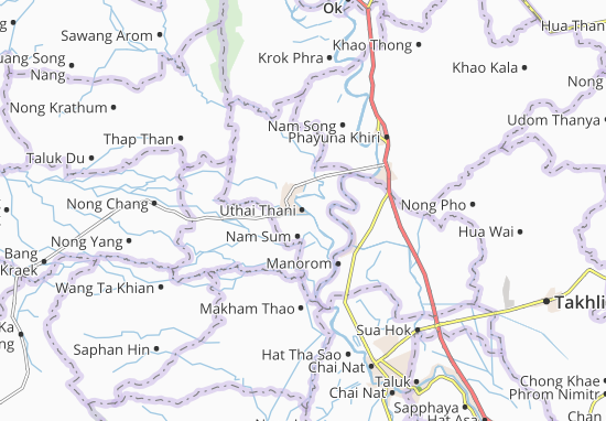 Karte Stadtplan Uthai Thani