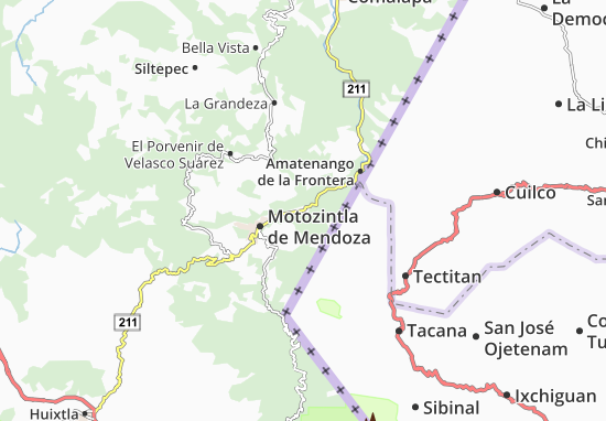 Karte Stadtplan Mazapa de Madero
