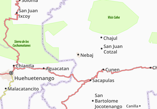 Karte Stadtplan Nebaj