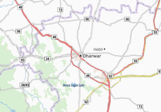 Kaart Plattegrond Dharwar