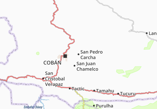 Kaart Plattegrond San Pedro Carcha
