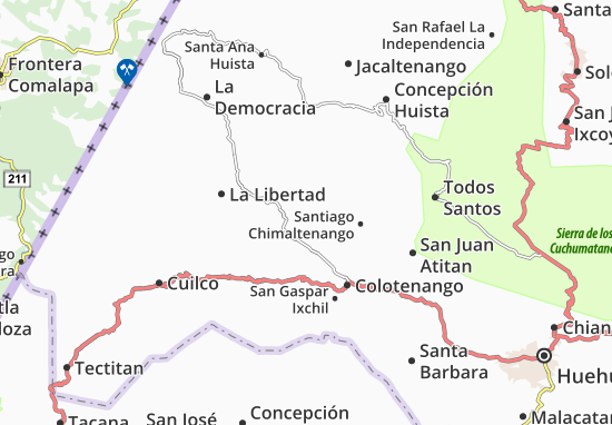 Kaart Plattegrond San Pedro Necta
