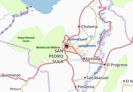 Carte-Plan San Pedro Sula
