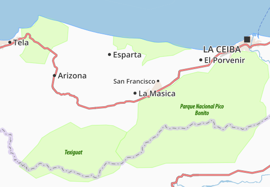 La Masica Map