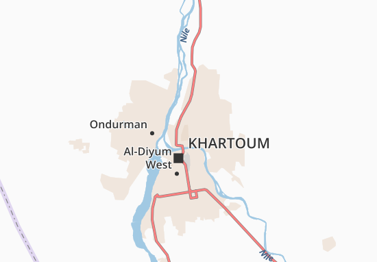 Carte-Plan Khartoum North Light Industrial Area