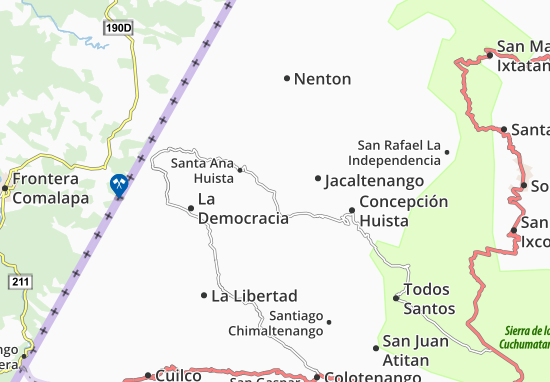 Karte Stadtplan San Antonio Huista