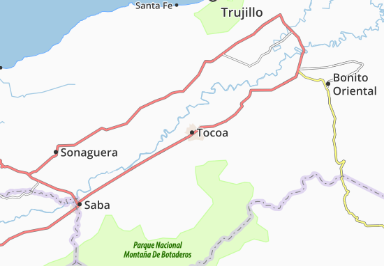 Karte Stadtplan Tocoa