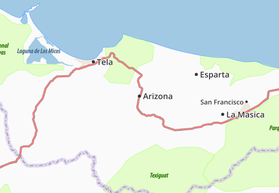 Kaart Plattegrond Arizona