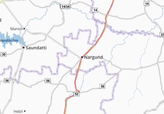 Karte Stadtplan Nargund
