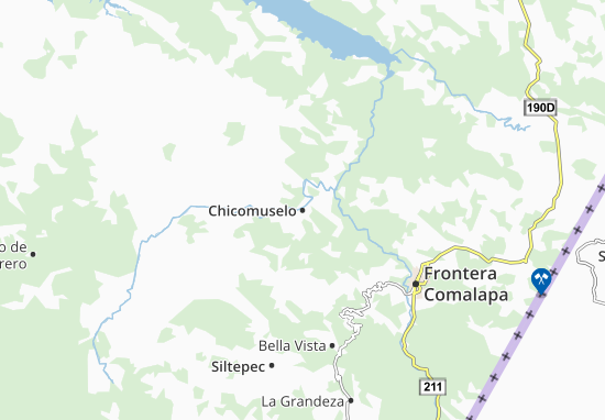 Kaart Plattegrond Chicomuselo