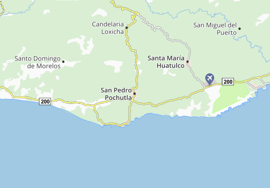 Karte Stadtplan San Pedro Pochutla