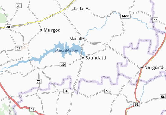 Saundatti Map