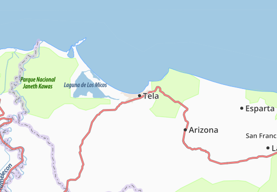 Karte Stadtplan Tela