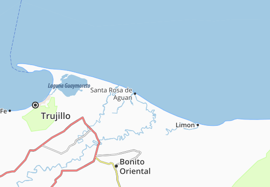 Karte Stadtplan Santa Rosa de Aguan