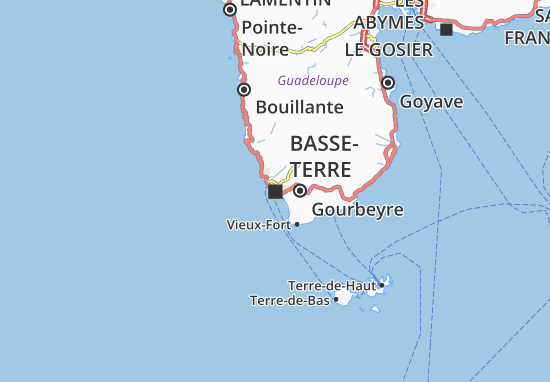 Kaart Plattegrond Basse-Terre