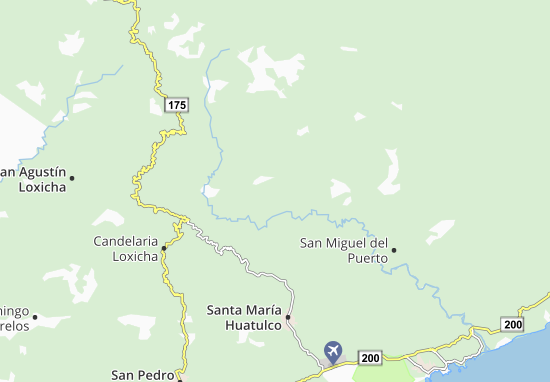 San Mateo Piñas Map