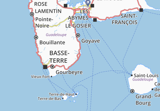 Karte Stadtplan Capesterre-Belle-Eau