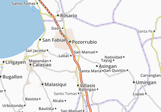Kaart Plattegrond Binalonan
