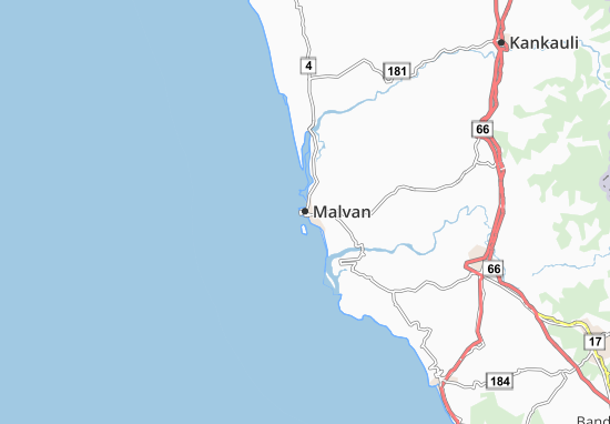 Karte Stadtplan Malvan