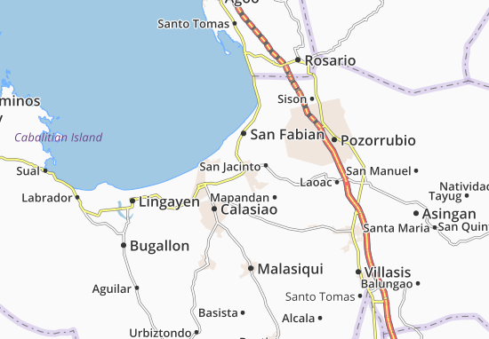 Karte Stadtplan Mangaldan