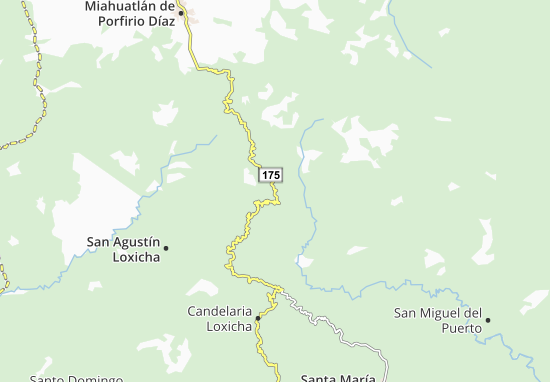 Kaart Plattegrond San Miguel Suchixtepec