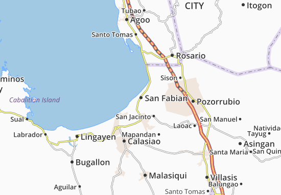 Kaart Plattegrond San Fabian