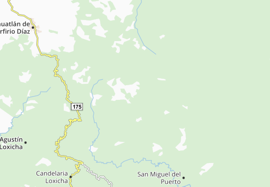 Kaart Plattegrond Santo Domingo Ozolotepec