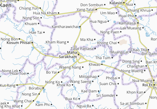 Kaart Plattegrond Maha Sarakham