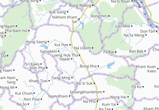 Karte Stadtplan Loeng Nok Tha
