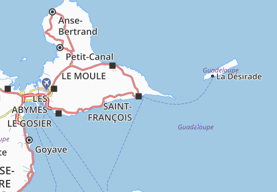 saint François Guadeloupe carte géographique mondial
