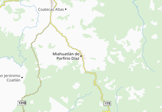 Mapa Miahuatlán de Porfirio Díaz