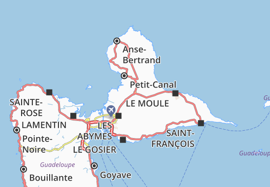 Karte Stadtplan Morne-à-l&#x27;Eau