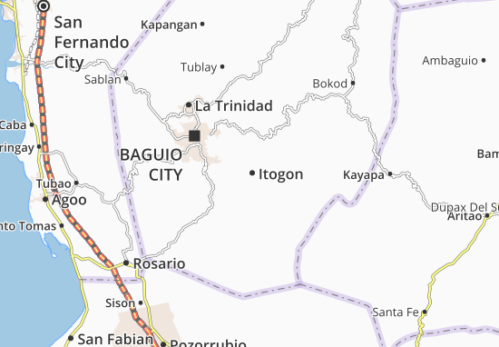 Kaart Plattegrond Itogon