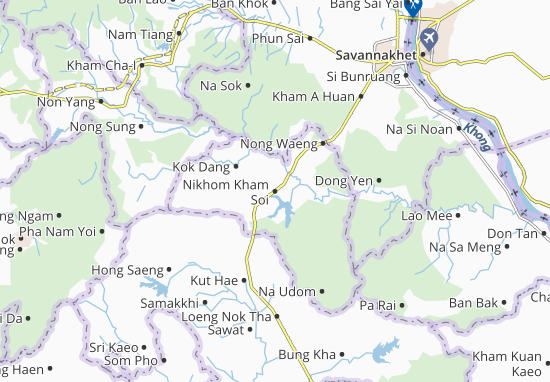 Karte Stadtplan Nikhom Kham Soi