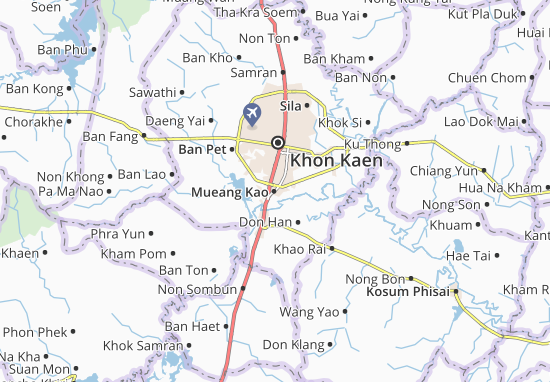 Karte Stadtplan Mueang Kao