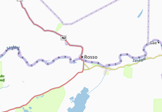 Karte Stadtplan Rosso