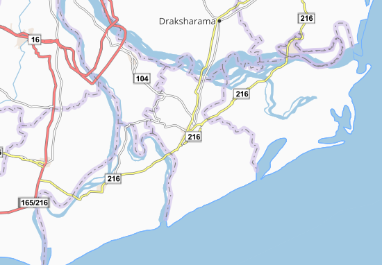 Karte Stadtplan Amalapuram