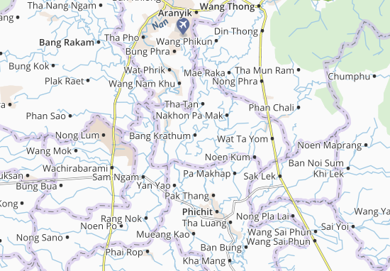 Karte Stadtplan Bang Krathum