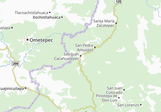 Karte Stadtplan San Juan Cacahuatepec