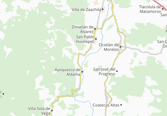 Karte Stadtplan Santa Ana Tlapacoyan