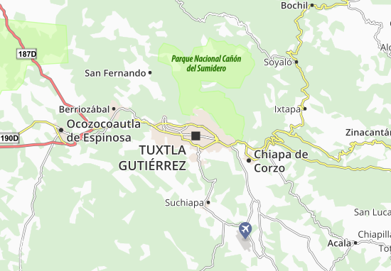 Carte-Plan Tuxtla Gutiérrez