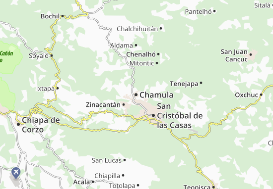 Kaart Plattegrond Chamula