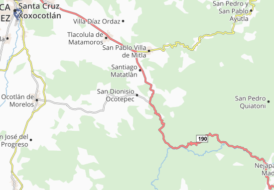 Mapa San Dionisio Ocotepec