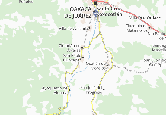 Karte Stadtplan San Pablo Huixtepec