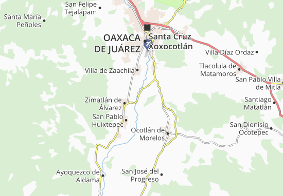Kaart Plattegrond Santa Catarina Quiané