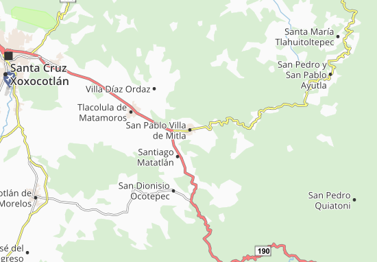 San Pablo Villa de Mitla Map